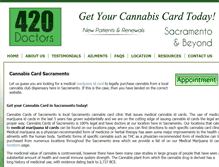 Tablet Screenshot of cannabiscardsacramento.com